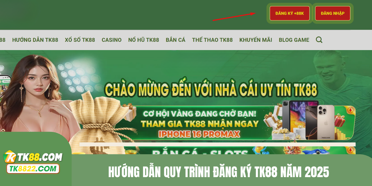 đăng ký TK88