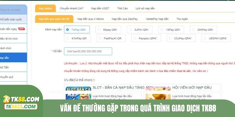 Cách xử lý khi nạp rút không thành công