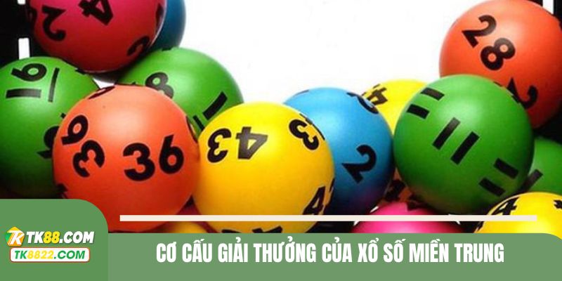 Cơ cấu giải thưởng xổ số miền trung